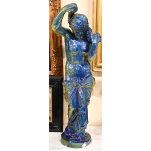  Ceramic Woman Statue - Gualdo Tadino 1930